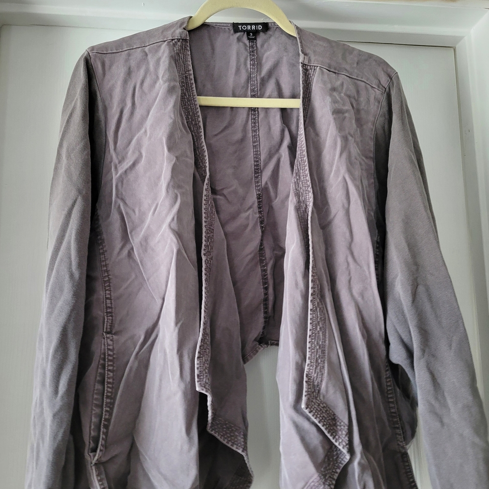 Torrid Women's Taupe Open-Front Jacket